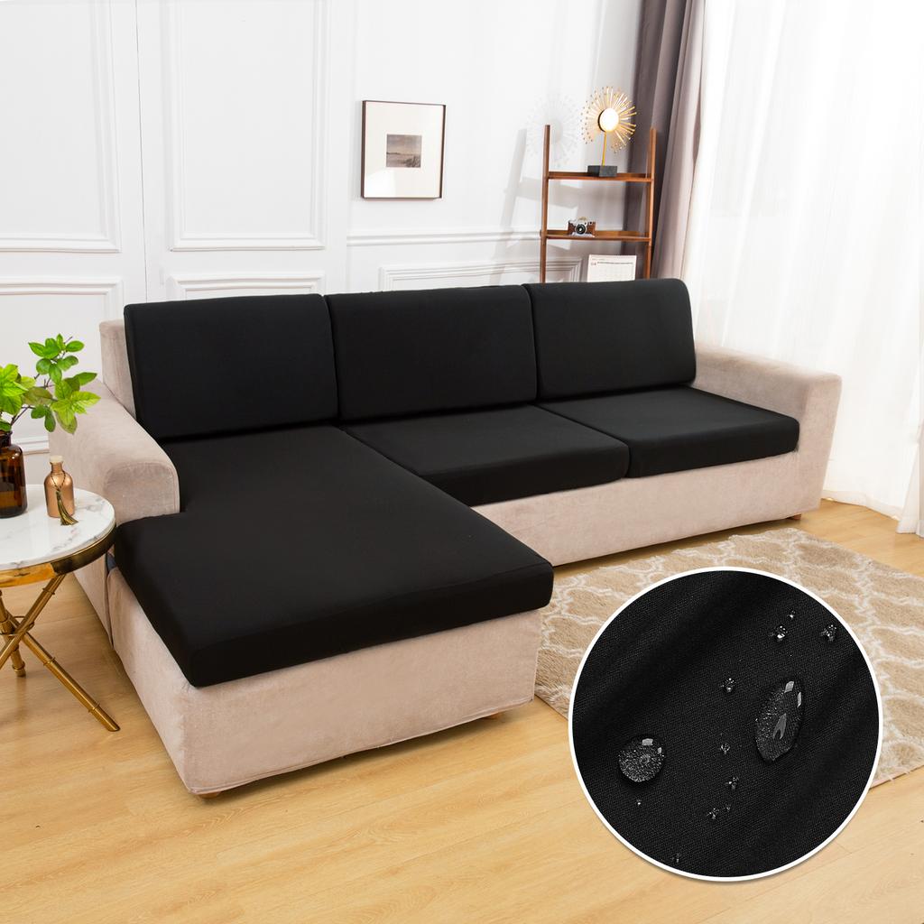 Elastic Solid Angle Sofa Seat Cover Elastic Sofa Cushion Cover Sofa Cover L-shaped Grooved Polyester Armrest Seat Cover