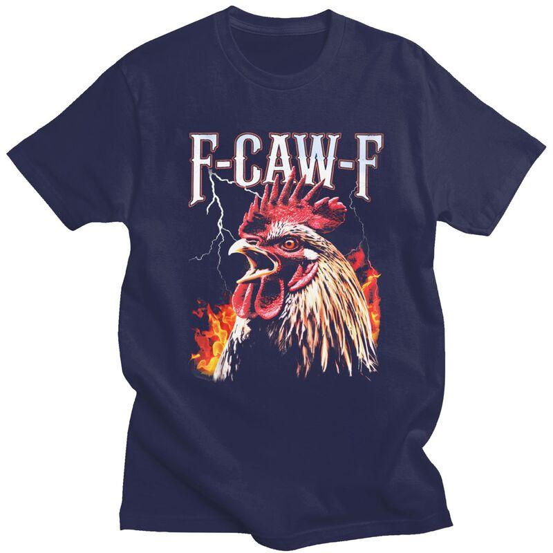 

FCAWF Funny Rooster Chicken T Shirt for Men Tshirt Fashion Streetwaer Short Sleeve Tee Shirt Slim Fit Clothing 4XL