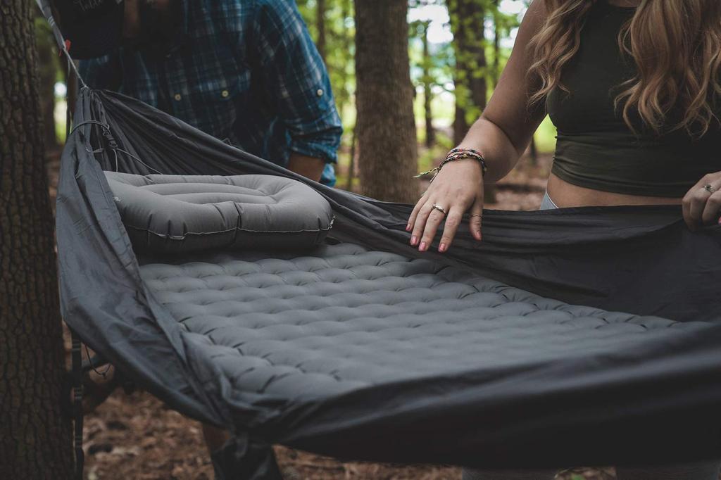 KAMMOK Insulated Pongo Granite Grey Air Comfortable KM5799GG Japanese Mattress, Insulation, Sleep, Camping, Outdoor, (Genuine Product)