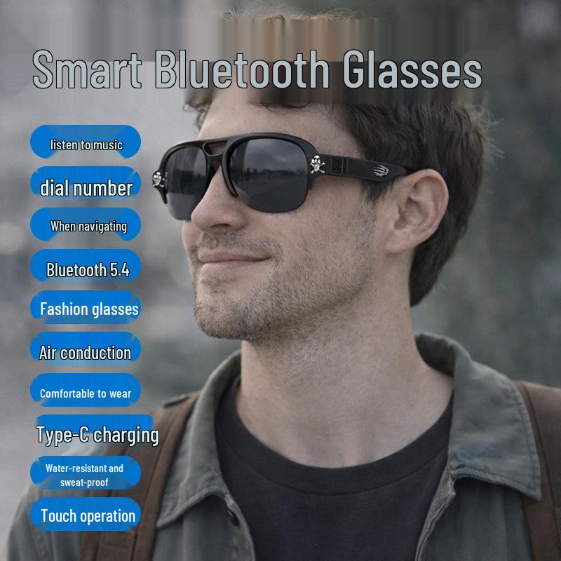 Smart Bluetooth UV Protection Sunglasses - Comfortable, No Pressure Fit for Running, Cycling, and Driving