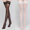 1Pair Thigh High Stocking Women Summer Over Knee Socks Sexy Girl Female Hosiery Nylon Lace Style Stay Up Stockings Plus Size