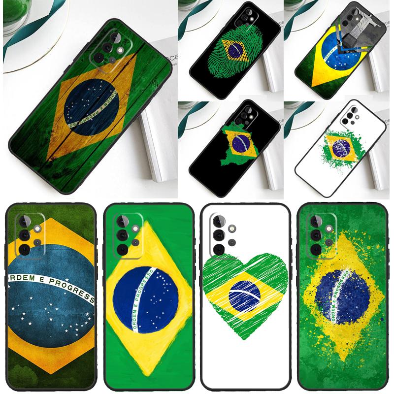 Brazil Brazilian Flag Case For Samsung Galaxy A54 A34 A24 A14 A12 A22 A32 A42 A52 A72 A52S A51 A71 A13 A53 Cover