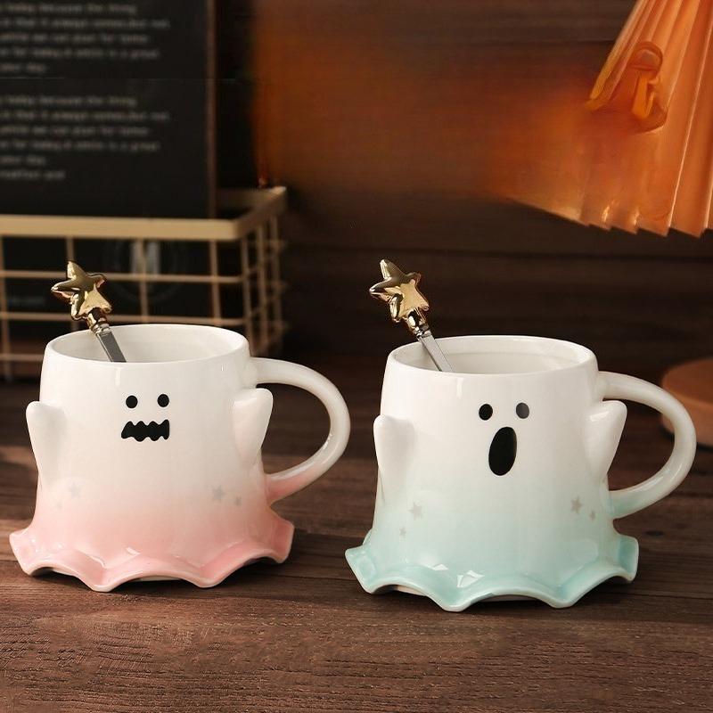 Coffee Cup Ceramic Cup Mug 300ml Water Cup Halloween Gift Festival Decoration Drink Cartoon Cute