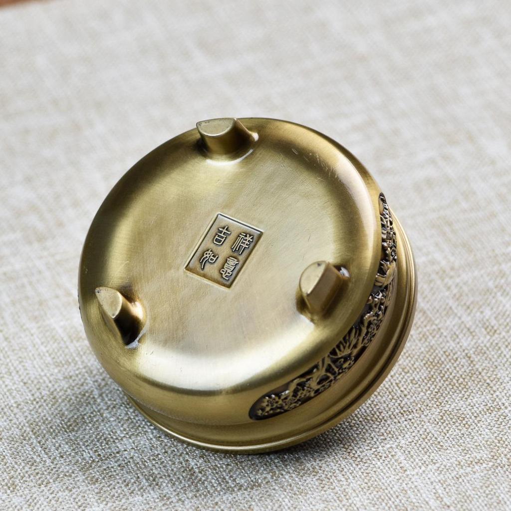 Alloy Creative Retro Incense Burner: Dragon Phoenix Lotus Leaf Style for Sandalwood & Agarwood Incense Coils