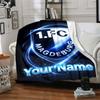 1pc 1.FC Magdeburg Blanket with Custom Name, Gift, for Men and Women, Soft Blanket, Good for Sofa Bed Couch Travel, Lightweight Flannel Blanket