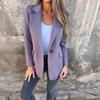 Women's Casual Woolen Turn-Down Collar Button Suit Jacket for Autumn/Winter 2025