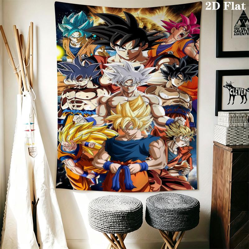 Dragon Ball Wall Tapestry Aesthetic Wall Hanging Printed Fabric Blanket Decorative Tapestries For Bedroom Living Room Home Decor
