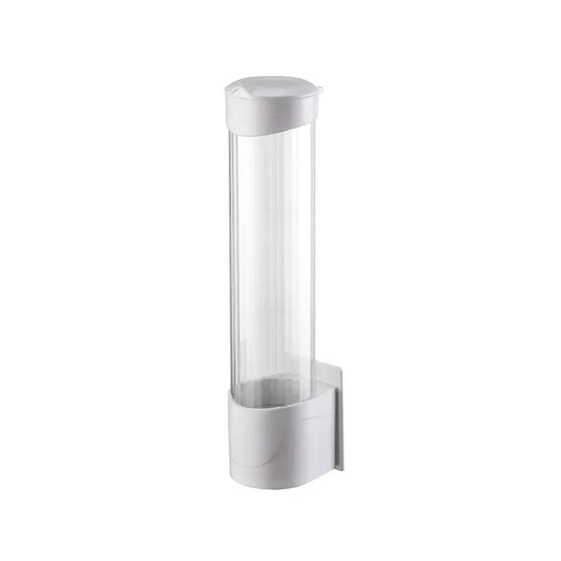 Self-Adhesive Water Dispenser Cup Holder Dustproof Space Efficient Paper Cup Organizer for Small Apartment Kitchen