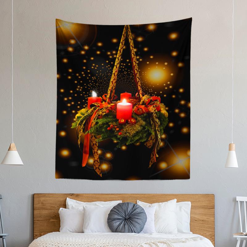 Christmas Tree Decoration Printed Pattern Tapestry Home Living Room Bedroom Wall Decoration Background Cloth Tapestry 230x180cm