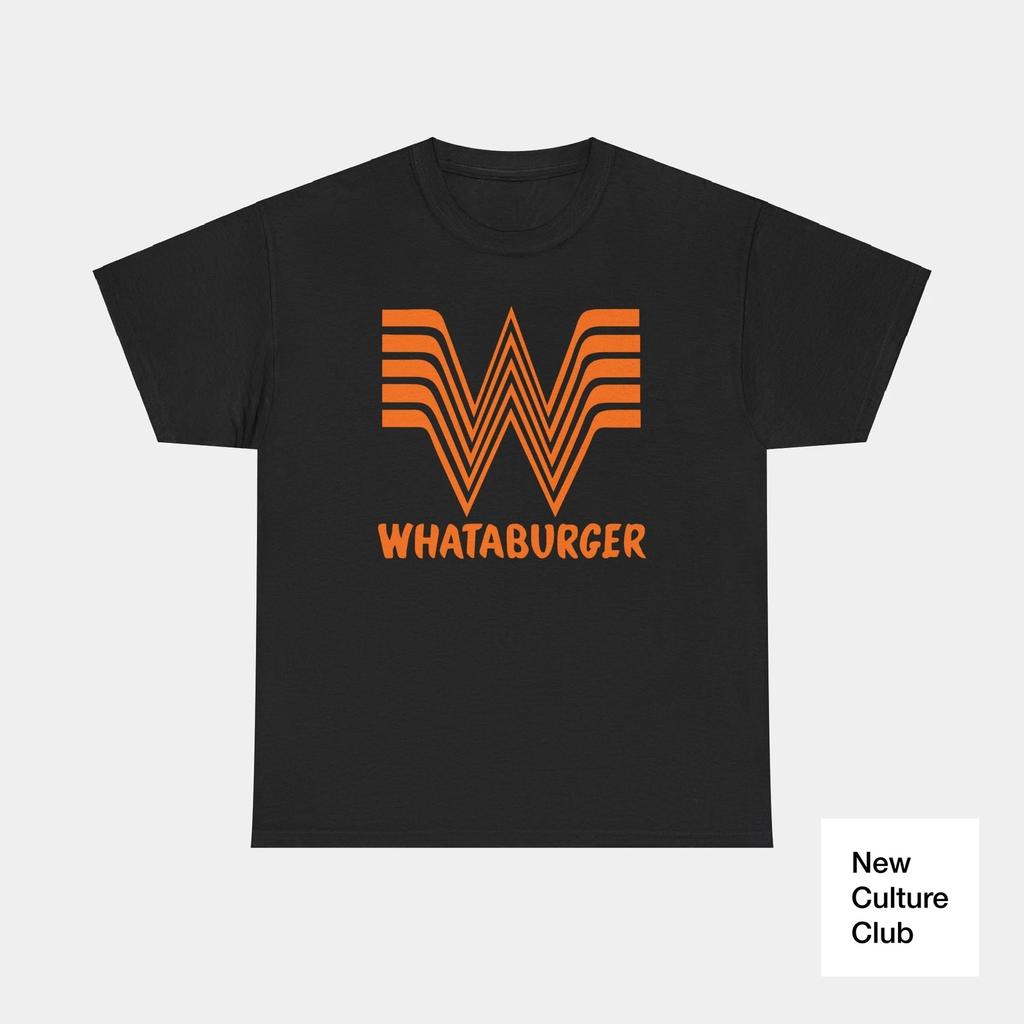 T Shirt Whataburger Fast Burger Food Restaurant Orange Black White Navy Grey Tee