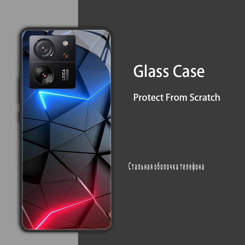 For Xiaomi 13T 13T Pro Case Cover Tempered Glass Case Hard Shockproof Coque Bumper For Xiaomi Mi 13T Pro Mi13T Pro Protect Case