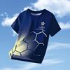 Unisex Kids Football Short Sleeve T Shirt 2-14Y Outdoor Moisture Wicking Soccer Jersey Casual Children Wear