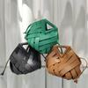 2026 Cross-border Inverted Triangle Magnetic Buckle Leather Hollow Woven Handbag Fashion Shoulder Messenger Bag Women's Foreign Trade