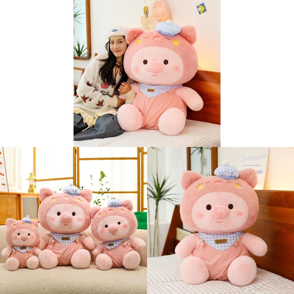 Plush Pig Doll With Straps Kids Toy Soft Cotton For Children Gift