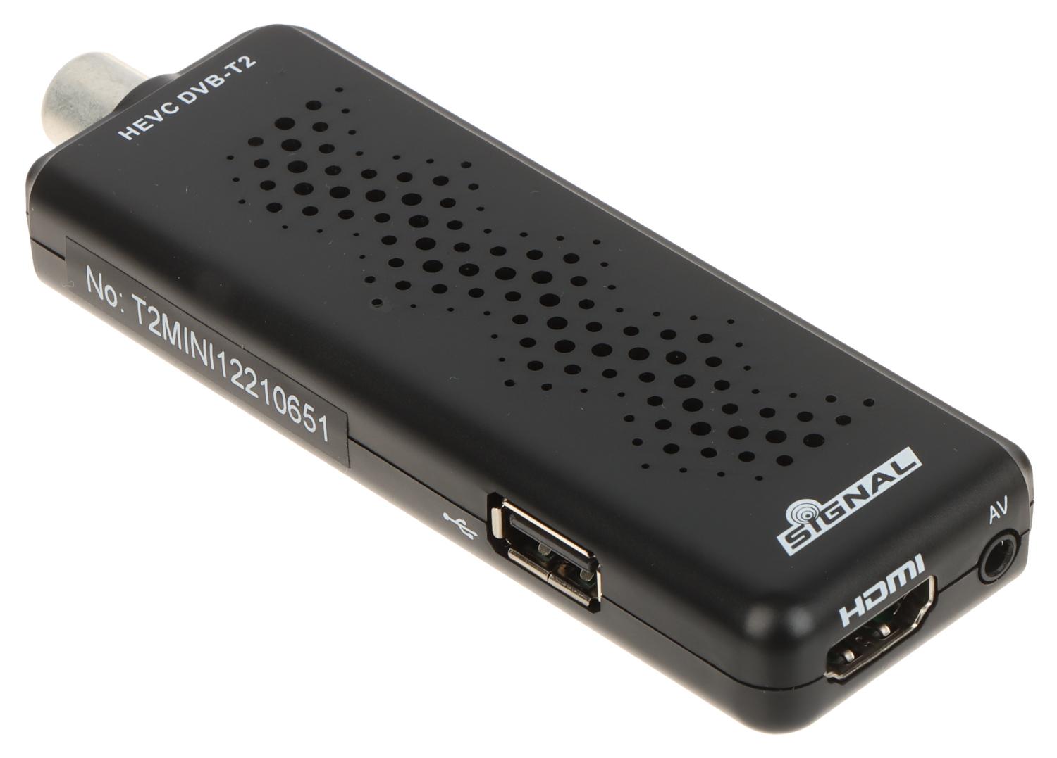Signal Tuner TV T2-MINI (DVB-T, DVB-T2), TV Receiver, Schwarz - Bild 4