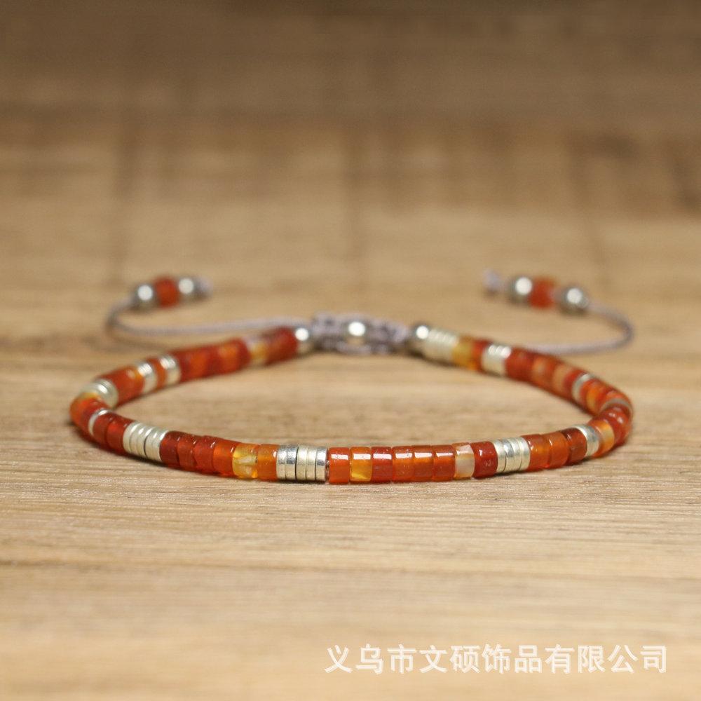 Turquoise Heishi & Silver Disc Bracelet – Adjustable Boho Jewelry, Protection Calm Gift for Men & Women