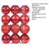 24Pcs Christmas Balls Bright Color Matte Finish Smooth Surface Shatterproof Wide Application Enhance Atmosphere PS Material Xmas Tree Balls