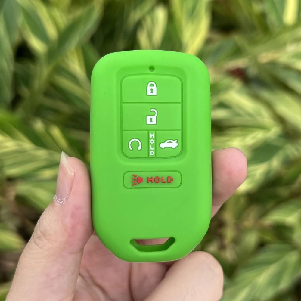 Silicone Car Key Case Holder Shell Soft Remote Cover Protector for Honda Accord Civic Pilot Fit Smart Key Chain Accessories