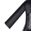Women's High-heeled Short Boots Sexy European and American Style Waterproof Platform Thick-heeled Large-size Net Boots