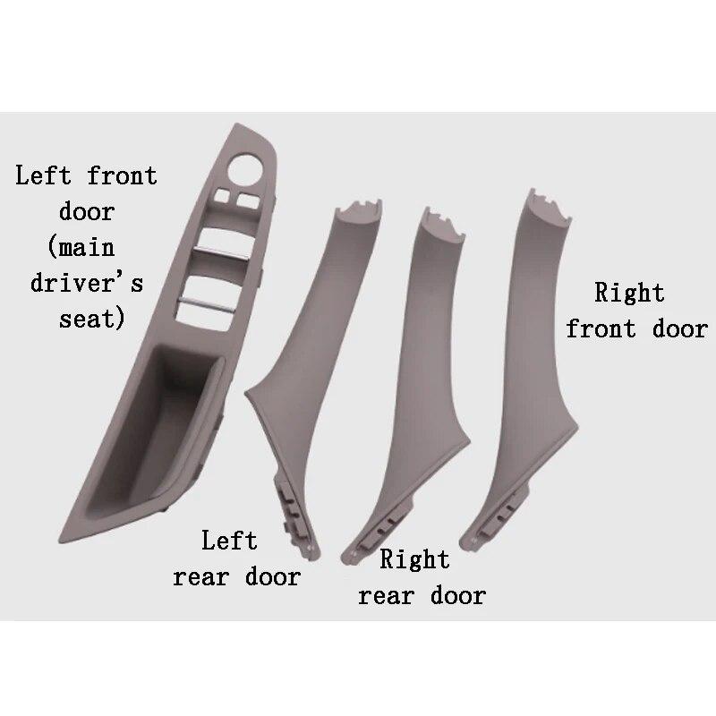 Left Hand Drive LHD For BMW 5 Series F10 F11 Gray Beige Black Car Interior Inner Door Handle Panel Pull Trim Cover