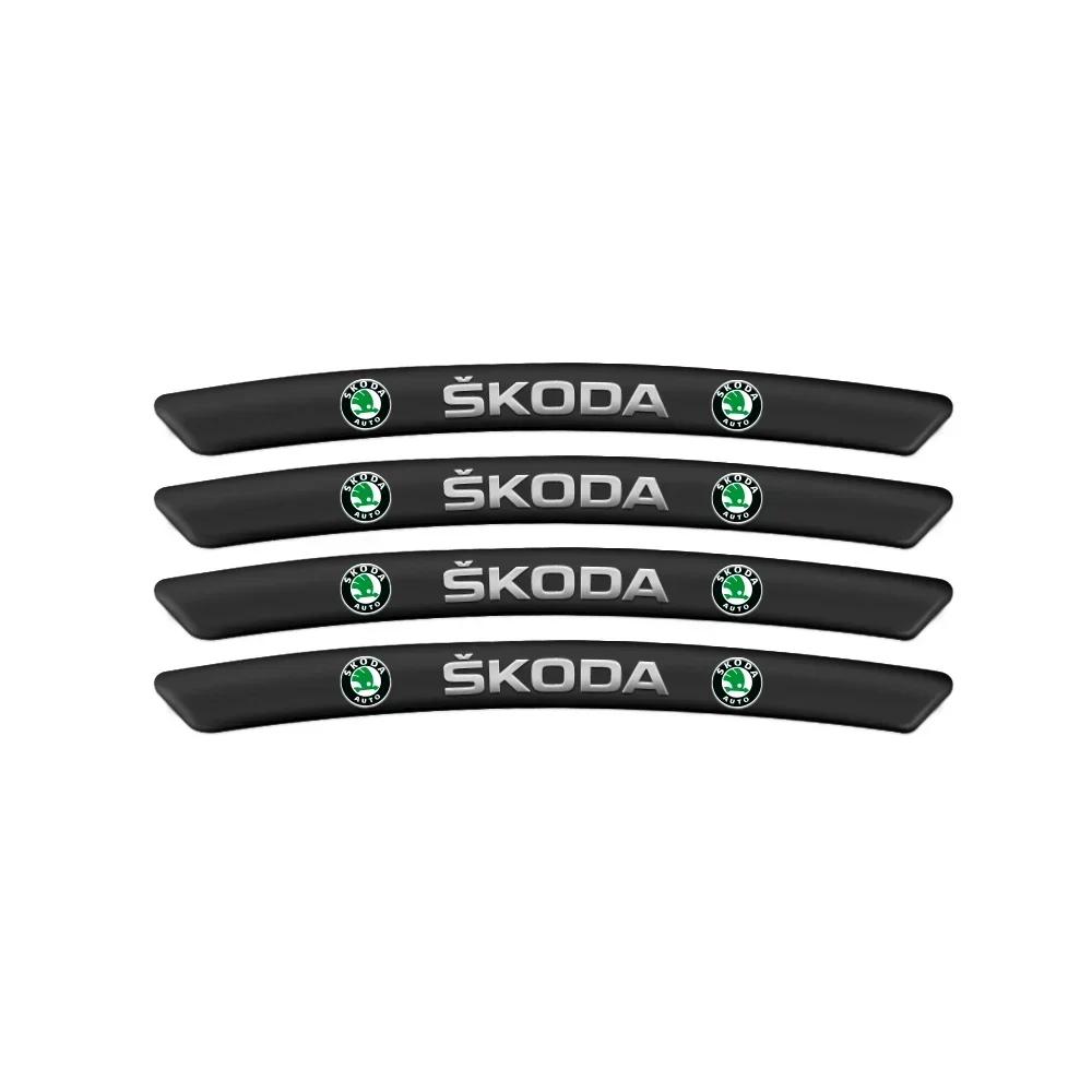 Car Wheel Eyebrow Sticker Car Wheel Sticker Car Exterior Accessories For Skoda Virs Fabia Octavia 3 Kamiq Karoq Kodiaq Rapid A5 kyvc74