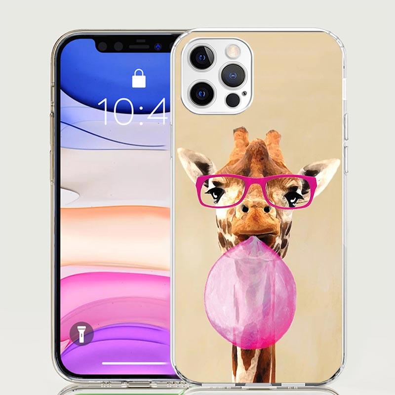 

Cute Cartoon Giraffe Animal Case Phone Cover for Apple iphone 16 15 14 13 12 Mini 11 Pro Max 16E X XS XR 7 Plus 8 + SE 2020 Tren iPhone 12 Mini