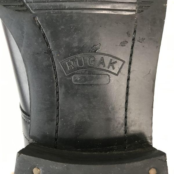 80s Belgian Army RUGAK Leather Service Shoes Men’s 43 27.5-28.0 Black Vintage(USED)