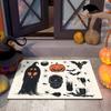Halloweenský kreslený vtipný koberec bytová dekorace, měkký a savý, podložka na podlahu u vchodu, protiskluzový do koupelny
