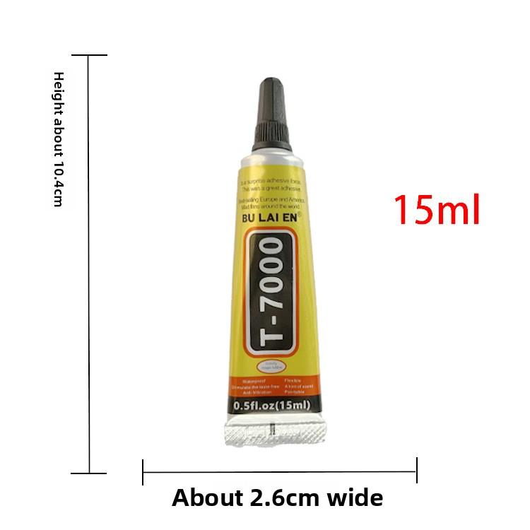 

T7000 Black Soft Adhesive T-7000 Computer Cell Phone Touch Screen Repair Frame Anti-vibration Universal Glue 15/50/110ML 15ml