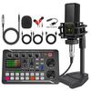 F998 Type-C English Podcast Sound Card & Microphone Set for Desktop and Phone