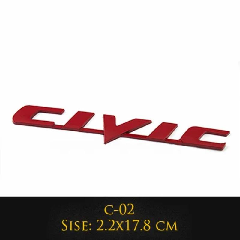 Insignia de Letra Metálica 3D Ivtec Pegatina Calcomanía Estilo de Coche Para Logo Civic Pegatinas Calcomanías Traseras de Maletero de Coche Accesorios de Coche