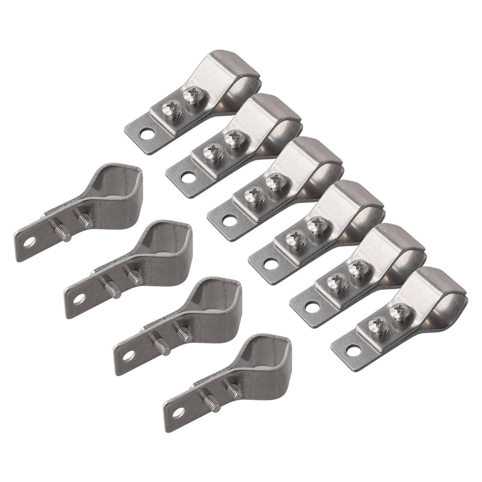 Adjustable Stainless Steel Pipe Clamps for Sunshade Installation 10pcs