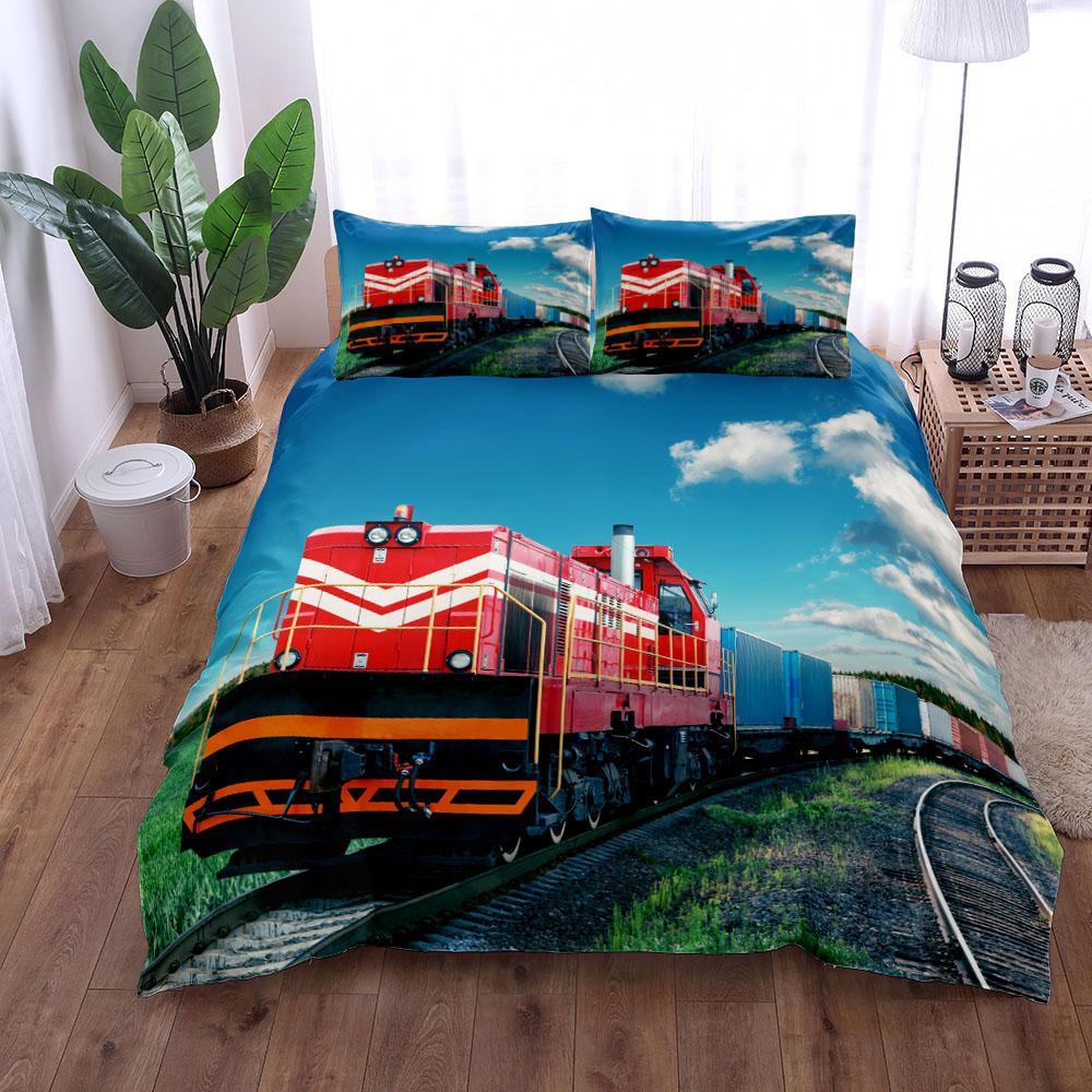Steampunk Lover Train Duvet Cover Set Usa King Queen Double Full Twin Single Size Bed Linen Set