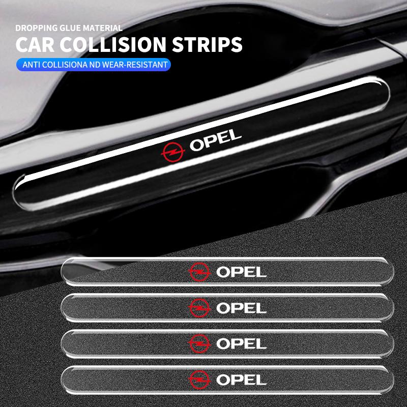 VKXG1 4pcs Car Bumper Scuff Plate Bar Rearview Mirror Anti-collision Protector Sticker For opel insignia astra j h g corsa d zafira b