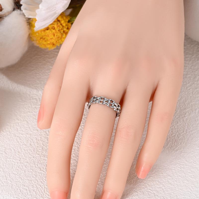 Women's Silver Finger Rings Original 925 Sterling Heart Star Moon Geometric Inlay Zircon Stackable Cocktail Ring Wedding Jewelry