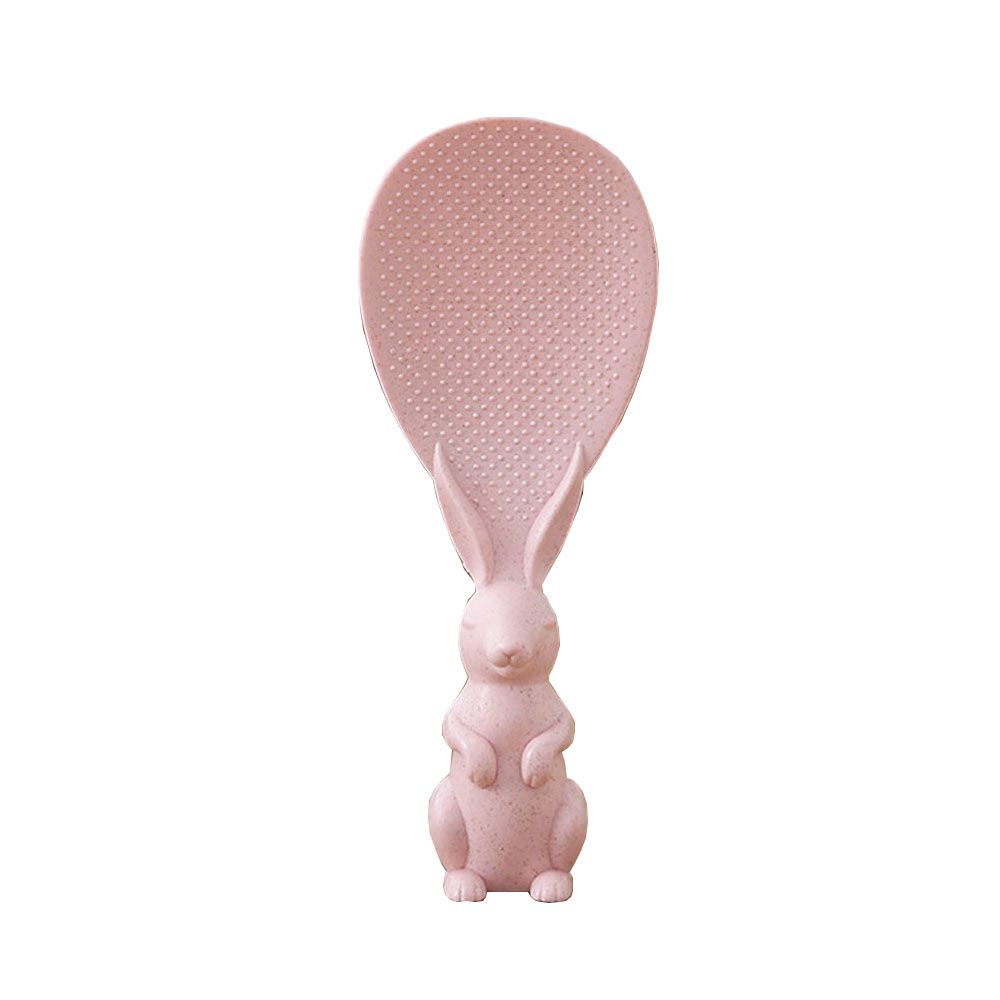 New Rice Scoop Creative Non-Stick Wheat Straw Rice Spoon Standing Rice Spoon Cute Rabbit