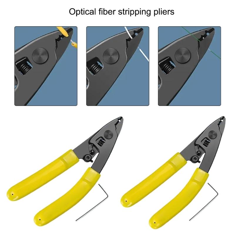 Professional Fiber Optical Stripping Tool With Safety Lock Metal Design Ergonomic Grip Design For Networking Cables Wire
