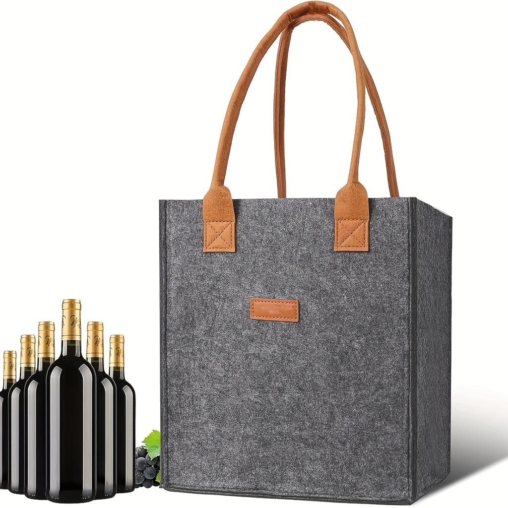 Luxus Weintasche | Mehrzweck-Tragetasche für Rotwein, Bier & Champagner, mit leerer Geschenkbox, Leichte Luxus tragbare Aufbewahrungstasche für Zuhause & zum Verschenken