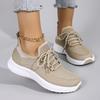 Spring And Autumn New Women'S Casual Lace-Up Sneakers, Comfortable, Breathable, Lightweight And Wear-Resistant Sports And Casual Shoes