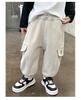 Boys' Cargo Trousers - Spring & Autumn 2025, Casual Korean Style for Small & Medium Children