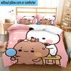 3PCS Bobo Dudu In Love  3pcs Bedding,Including 3PCS Duvet Cover And 2pcs Pillowcases Perfect for Christmas,Ideal for Bedroom, Dormitory