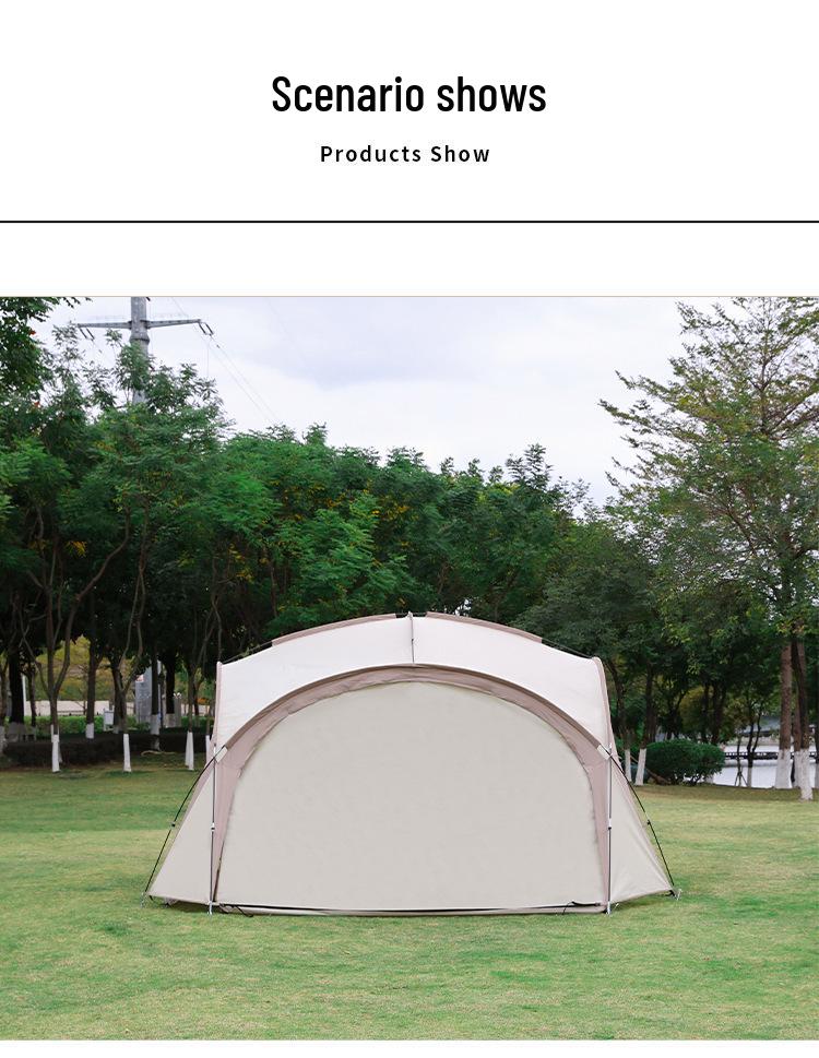 Large Portable Windproof Yurt Tent - Rain & Sun Protection Camping Gazebo