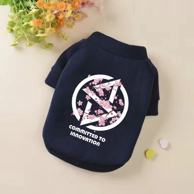 

Internet Celebrity Clothes Fall Winter Fashion Pet Sweatshirt Dog Knitting Sweatshirt Cat Clothing Pet Supplies in Stock Wholesale XXL Sweatshirt navy blue cherry blossom