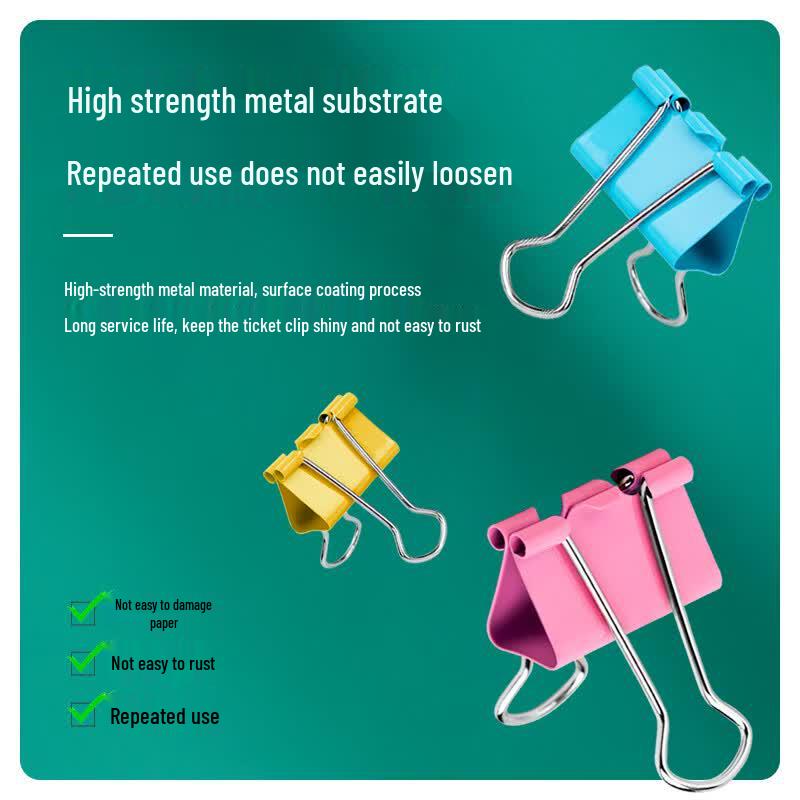 Deli 25mm Assorted Color Binder Clips