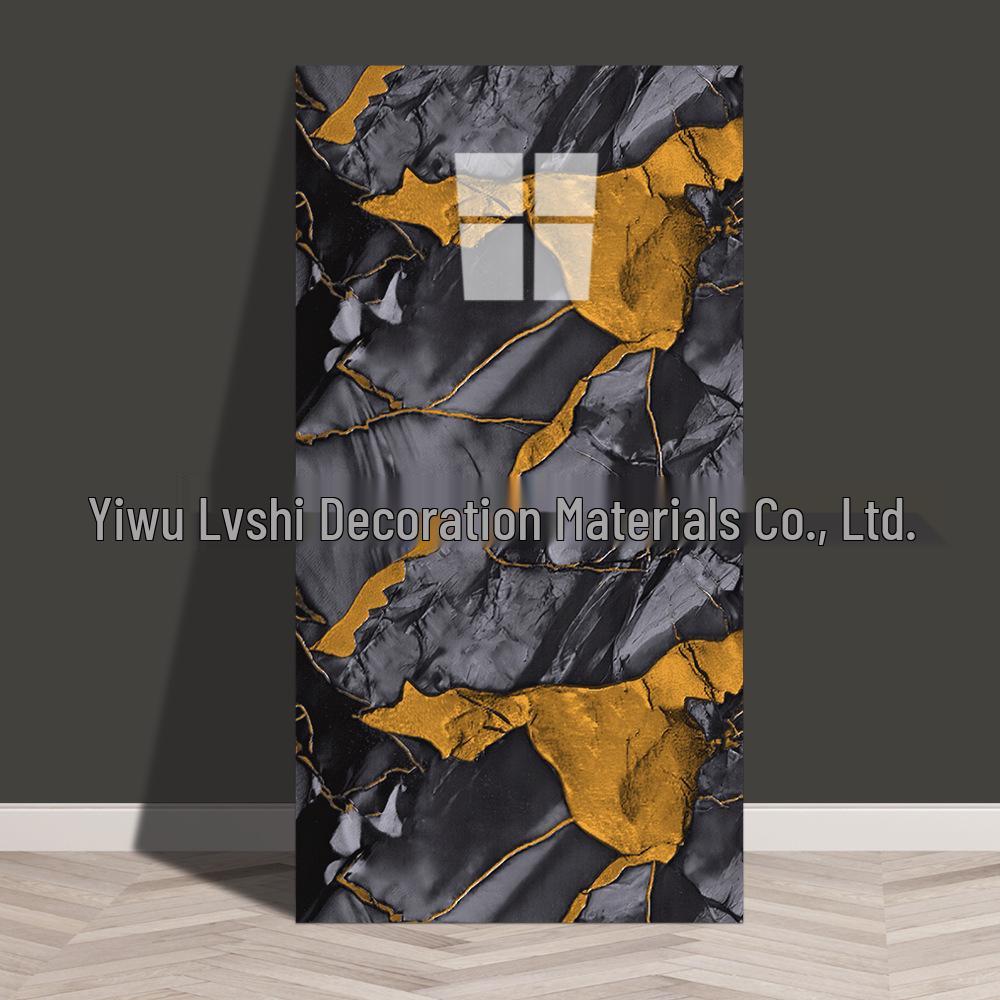 Waterproof Marble Imitation Tile Wall Sticker for Kitchen Renovation - Oil & Moisture Resistant, Self-Adhesive Decor.