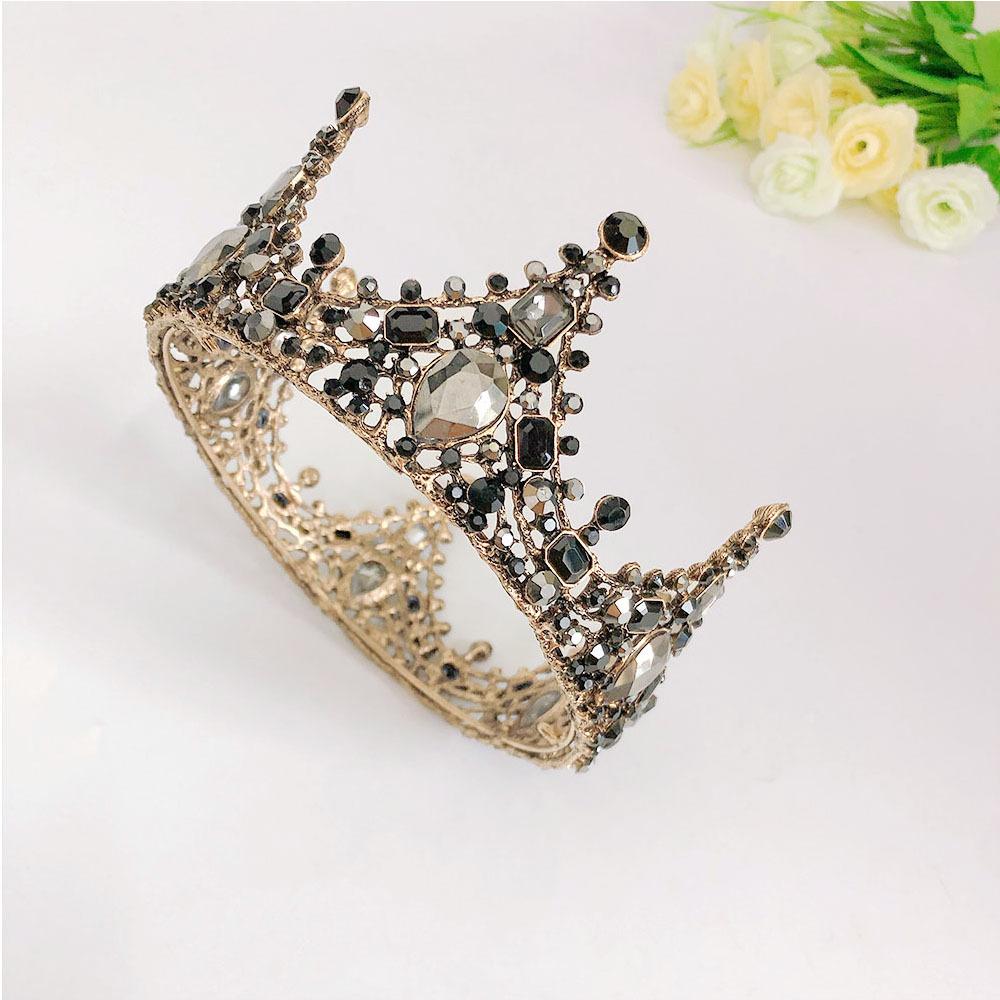 Black Tiara Bridal Tiara Crown for Women Coming of Age Birthday Princess Wedding Crown