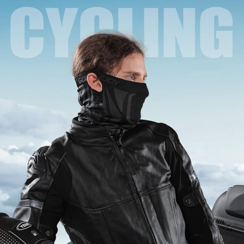 Men Women Motorcycle Mask Fleece Thermal Face Mask Keep Warm Riding Breathable Balaclava Biker-Winter Windproof Ski Mask
