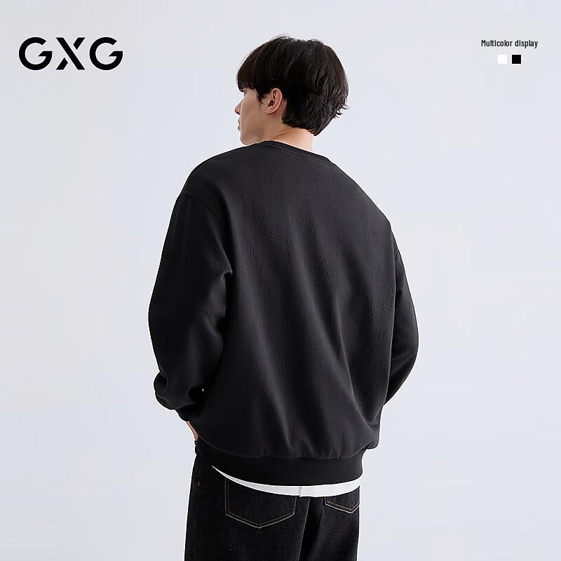 

GXG Men s Textured Jacquard Round Neck Sweatshirt S