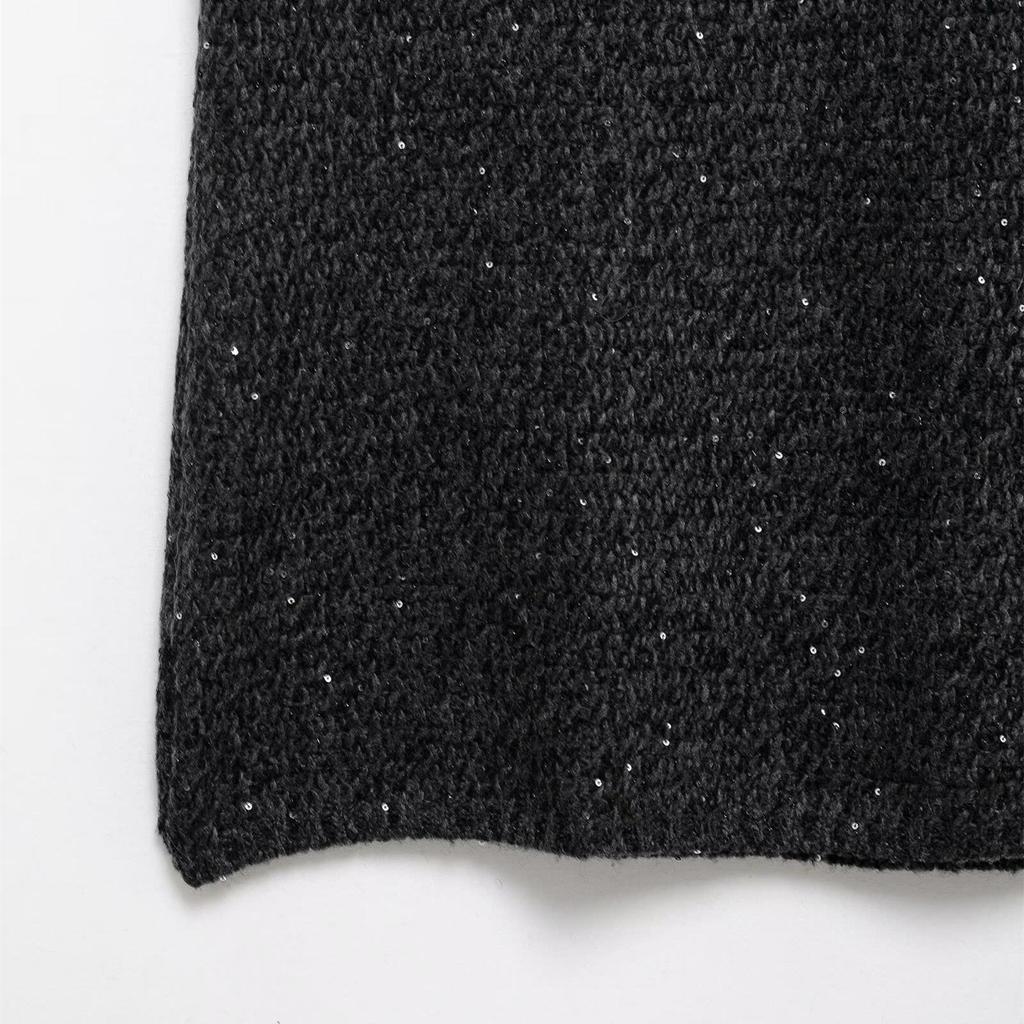 2025 Spring Women's Elegant Sequin Knit Sleeveless Short Dress