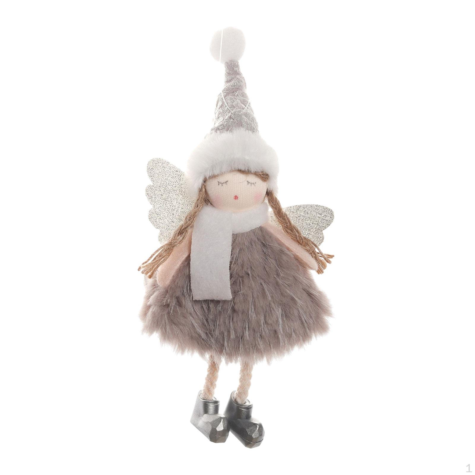 

Ангел Кукла Украшения Декоративные Плюшевые Подвески Украшение Рождественской Елки на Год Феи Подарки серый